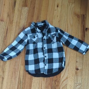 Kids Black and White Checkered Shirt